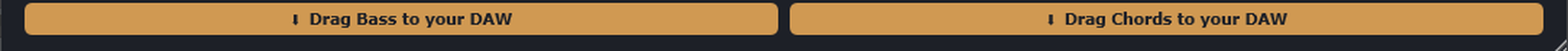 The two drag strips: Drag Bass to your DAW and Drag Chords to your DAW
