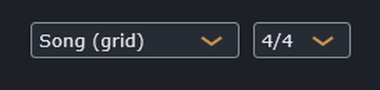 The Source dropdown set to Song (grid), beside the time-signature picker